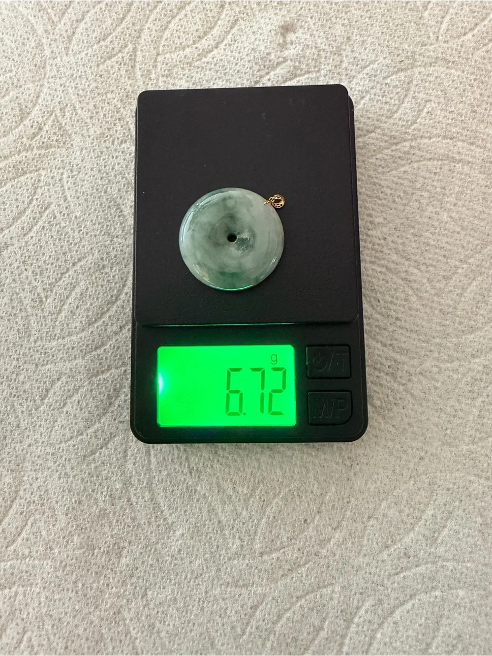 Jade polished donut